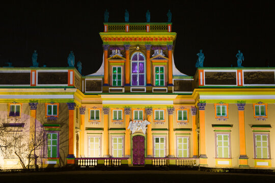Wilanow Palace in Festive Illumination