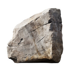 Stone sign, for monument, stone marker isolated transparent, Generative AI