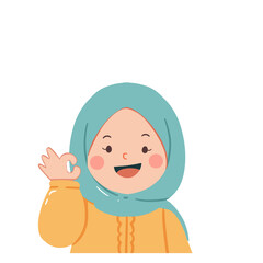 Hijab Girl With Okay hand sign