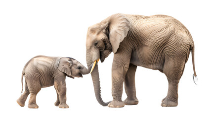 Baby Elephant Standing Next to Adult Elephant
