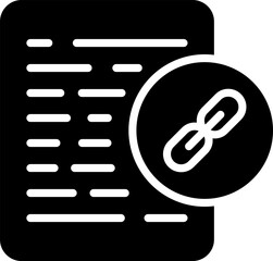 Document Link Vector Icon