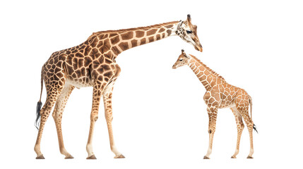 Couple of Giraffe Standing Together