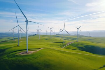 a lot of wind turbines, alternative energy sources, wind energy, modern energy, environmental protection, ecology