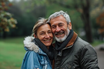 Fototapeta premium a happy couple in their 50s