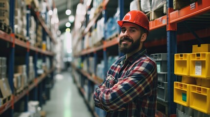 Portrait Of Engineering Worker In Store Room