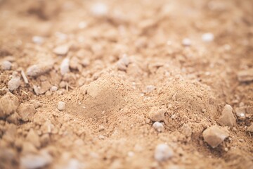 heap of clay loam soil with a smooth, crumbly texture