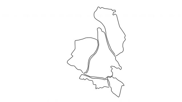 animated sketch map of Pasig in the Philippines