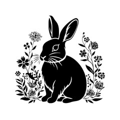 rabbit svg, rabbit clipart, rabbit png, rabbit silhouette, rabbit, bunny, easter, cartoon, illustration, animal, vector, hare, art, spring, holiday, egg, flower, card, fun, pink, drawing, baby, cute, 