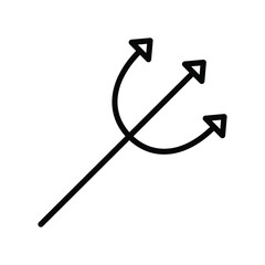 Trident icon with white background vector stock illustration