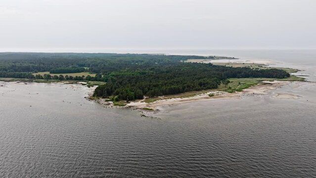 Beatiful Ruhnu island from the sky