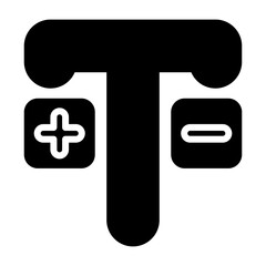 Obraz premium Text Vector Icon