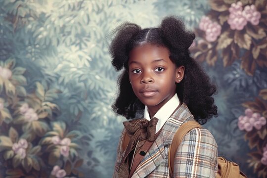 1990's school picture of young black girl.