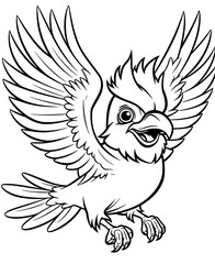 Crow Coloring Page, Beautiful Design for your Project, Relaxing Colouring page for Adults and Kids