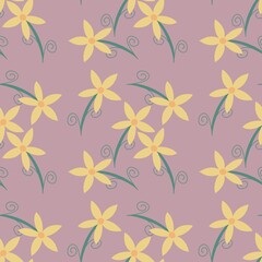 Obraz premium seamless pattern with flowers