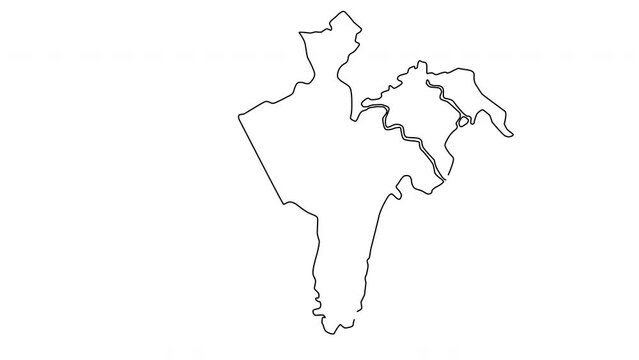animated sketch map of Taguig in the Philippines