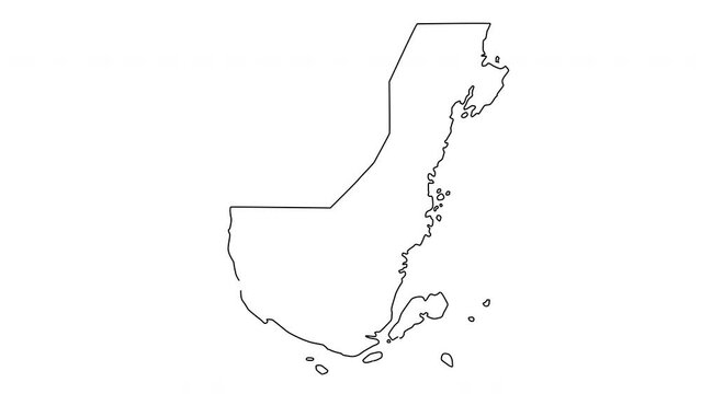 animated sketch map of Zamboanga in the Philippines
