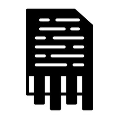 Shredding Vector Icon