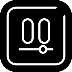 Video Pause Square Vector Icon