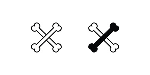 Skull icon with white background vector stock illustration