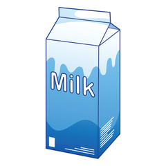 Fresh Milk Box Vector Cartoon Illustration