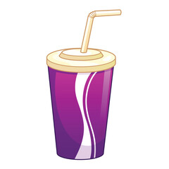 Soft Drink Soda Cup Vector Cartoon Illustration