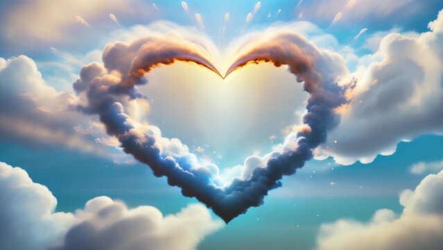 magic cloud heart in the sky