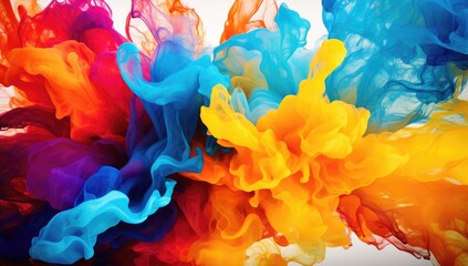 Vibrant Abstract Color Fusion - Artistic Splash of Creativity Generative AI