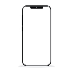 smartphone transparent mockup element with isolated white background vector illustration