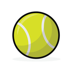 tennis ball icon logo isolated white background vector illustration