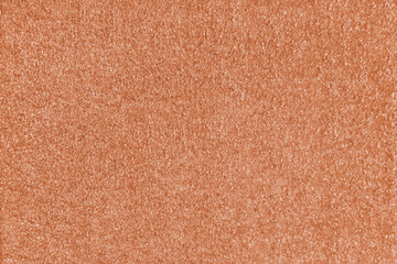 Texture background of orange fabric. Upholstery jacquard texture cloth, boucle furniture textile material, design interior, decor. Ridge fabric texture close up, backdrop, wallpaper.