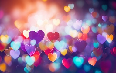 Heart Shaped Colorful Blurred Bokeh St