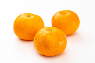 白背景にミカン