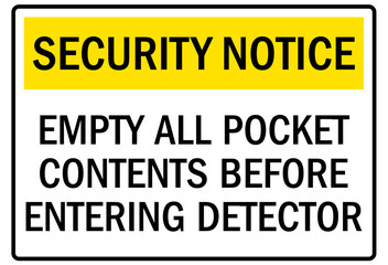 Obraz premium Subject to search sign