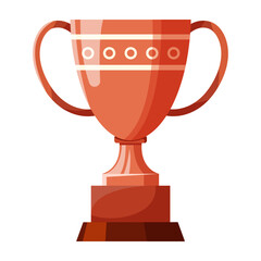 Winners cup, bronze award for third place. Champions trophy, bronze goblet. 3st prize reward icon. Shiny champions cup for championships. Symbol of victory in a sporting event, competition.
