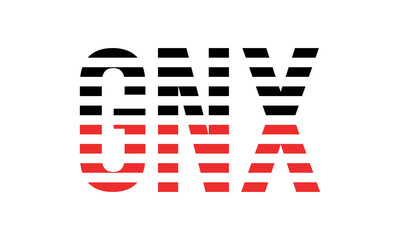 GNX three initial letter iconic line negative space minimal logo design vector template. monogram, abstract, wordmark, business, typography, minimalist, brand, company, flat, modern, unique, simple