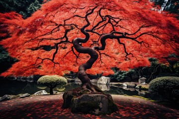 japan maple in the park