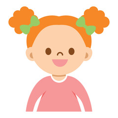 Cute kids face vector