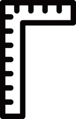 線画作業道具単品アイコン　定規