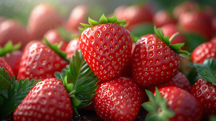 Strawberry fruit background.