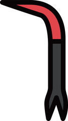 カラー作業道具単品アイコン　釘抜き