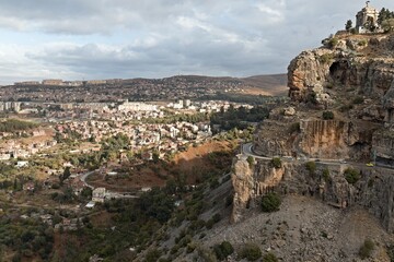 View of Monument Aux Morts in Constantine city. Algeria. Africa.