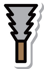 ステッカー作業道具単品アイコン　両刃ノコギリ