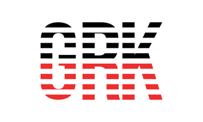 GRK three initial letter iconic line negative space minimal logo design vector template. monogram, abstract, wordmark, business, typography, minimalist, brand, company, flat, modern, unique, simple