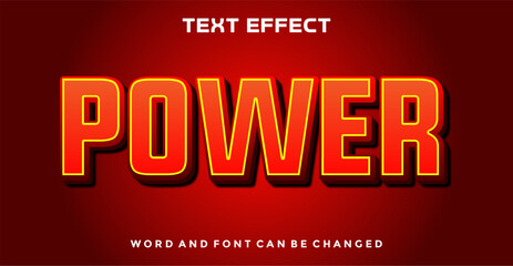 Power editable text effect