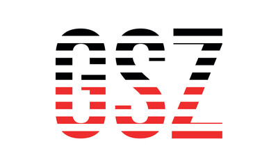 GSZ three initial letter iconic line negative space minimal logo design vector template. monogram, abstract, wordmark, business, typography, minimalist, brand, company, flat, modern, unique, simple