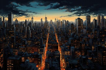 illustrative image of a fictive skyline. 