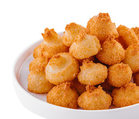 Asian glutinous rice doughnut on plate