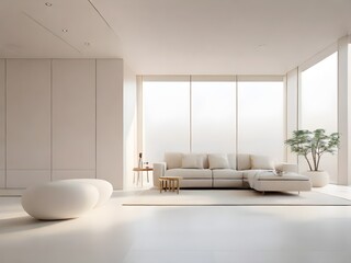 Fototapeta na wymiar Whispers of Simplicity. Minimalist Architectural Designs and Serene Environments
