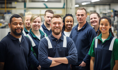 Obraz premium Team Warehouse Factory Teamwork Workers People