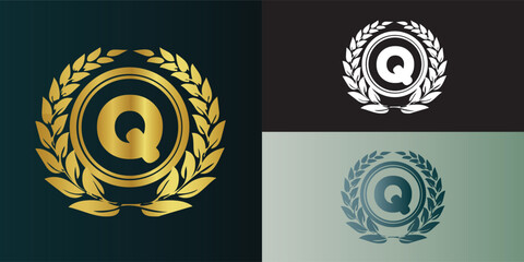 Luxury letter logo with gradient